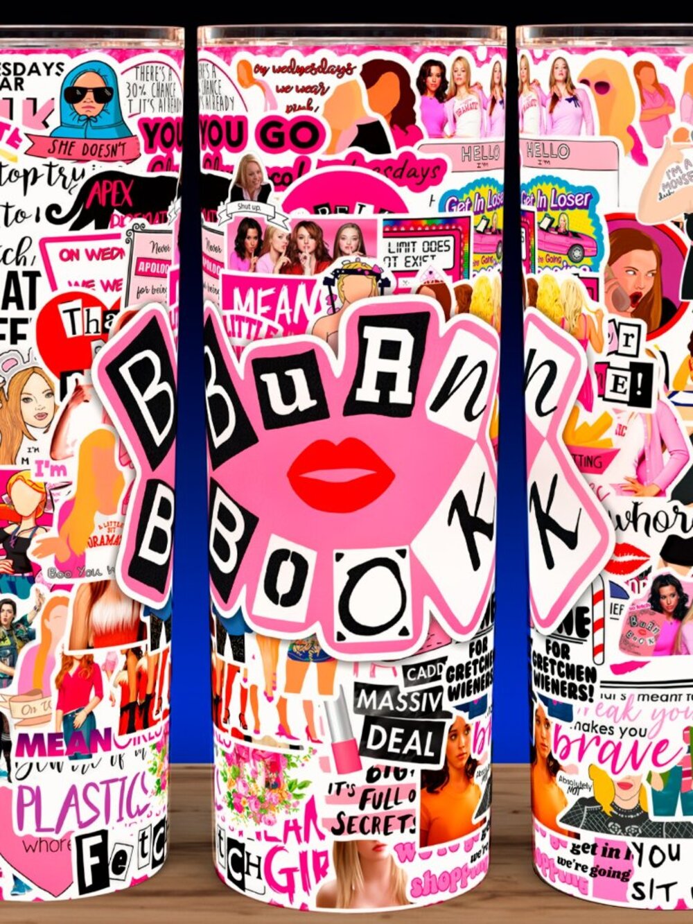 Burn Book Mean Girls Collage Cup Mug Tumbler 20oz